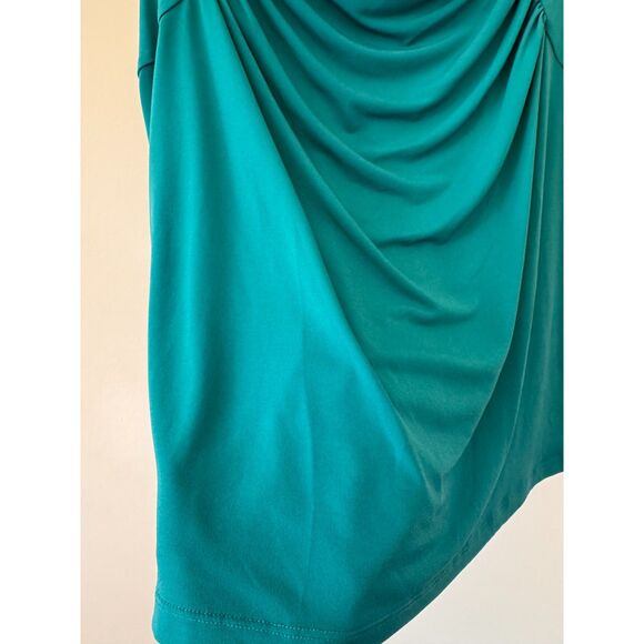 Kasper Sleeveless Waterfall Neckline Blouse in Teal 2X - Picture 4 of 6